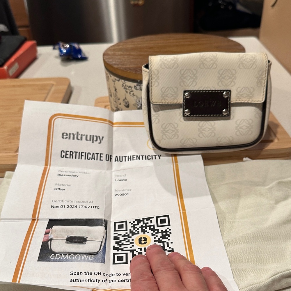 Loewe Cream and Black Mini Bag